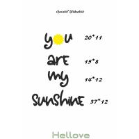 You Are My Sunshine Çocuk Odası Duvar Süsü Sarı Güneş Dekoratif Oda Yazısı