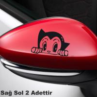 Ayna Kapağı Sticker Kız Oto Sticker 2 Adet Sağ Sol