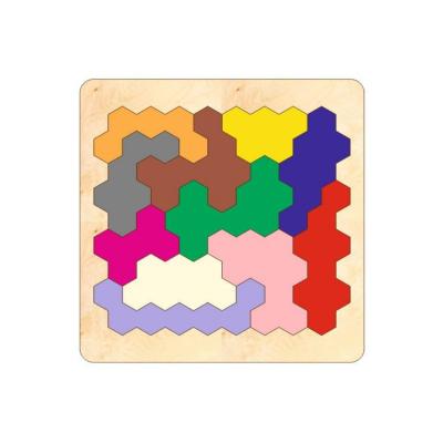Ahşap Puzzle Tangram Zeka Oyunu Renkli Yapboz Eğitici Oyun