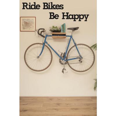 Ahşap Ride Bikes Be Happy Duvar Yazısı Duvar Süsü Bisiklet Yazısı