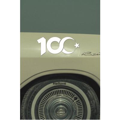 Cumhuriyetin 100. Yılı Logo Sticker 15x7 cm Araç Kaput Cam Sticker