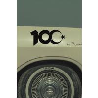 Cumhuriyetin 100. Yılı Logo Sticker 15x7 cm Araç Kaput Cam Sticker