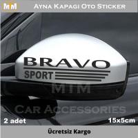 Fiat Bravo Ayna Kapağı Oto Sticker (2 Adet)