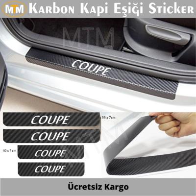 Fiat Coupe Karbon Kapı Eşiği Sticker (4 Adet)