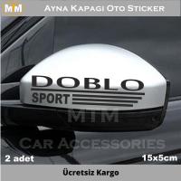 Fiat Doblo Ayna Kapağı Oto Sticker (2 Adet)