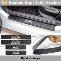 Fiat Stilo Karbon Kapı Eşiği Sticker (4 Adet)