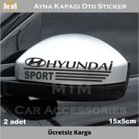 Hyundai Ayna Kapağı Oto Sticker (2 Adet)