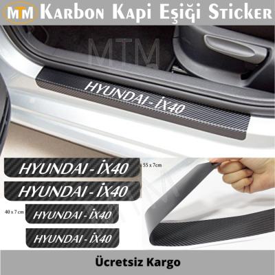 Hyundai İx40 Karbon Kapı Eşiği Sticker (4 Adet)