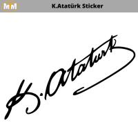 Kemal Atatürk Oto Sticker 15 CM