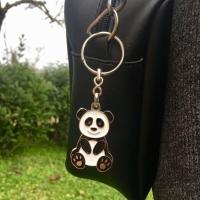 Metal Panda Anahtarlık Panda Çanta Süsü Hediyelik Anahtarlık