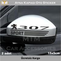 Peugeot 307 Ayna Kapağı Oto Sticker (2 Adet)