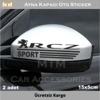 Peugeot Rcz Ayna Kapağı Sticker Oto Sticker (2 Adet)