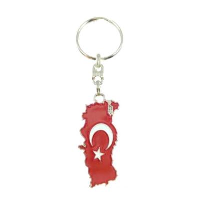 Türk Bayrağı Ay Yıldızlı Anahtarlık Metal Anahtarlık