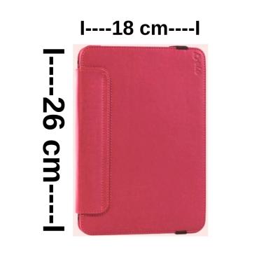 Universal 18 cm x 26 cm Ölçülerinde Kırmızı Suni Deri Tablet Kılıfı