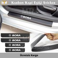 Volkswagen Bora Karbon Kapı Eşiği Sticker (4 Adet)